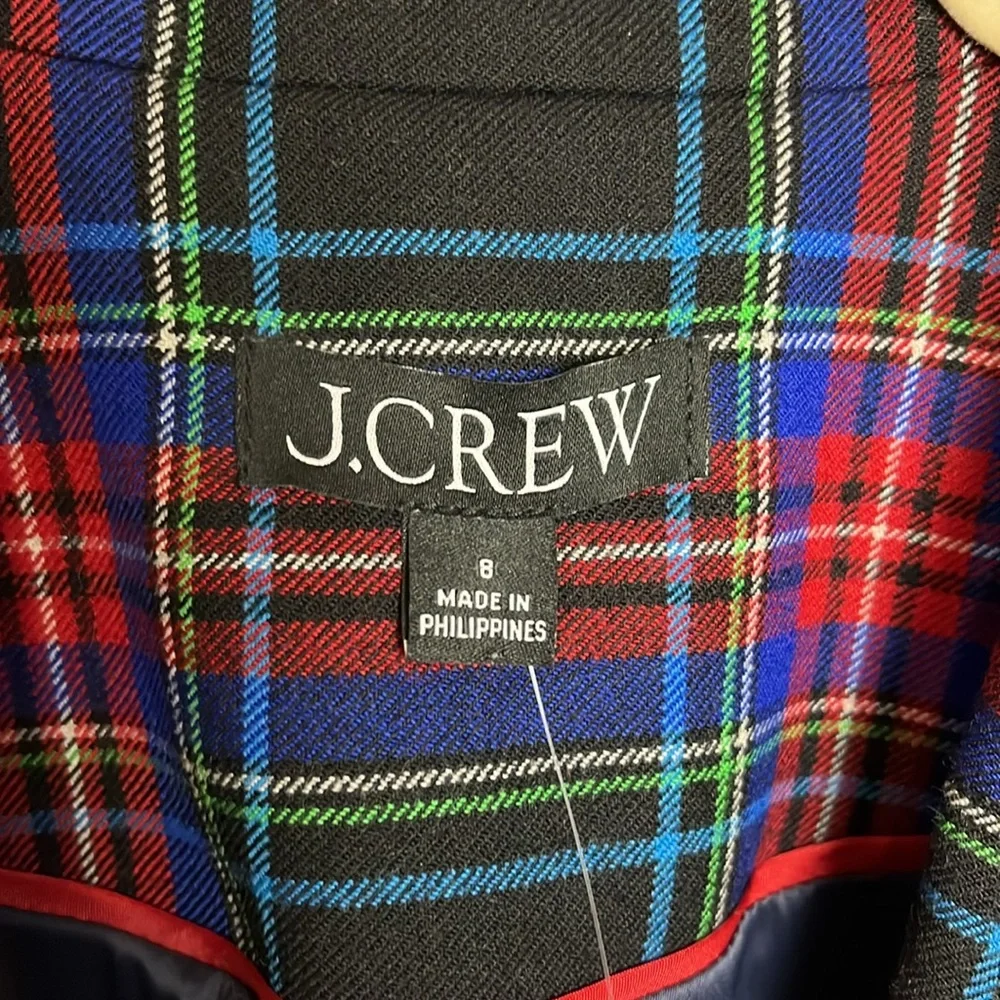 J. Crew Nipped-in Blazer In Stewart Tartan Sz 8